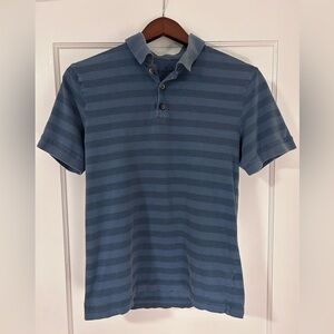 Express Classic Fit Men’s Polo, Size Small, Blue Stripe